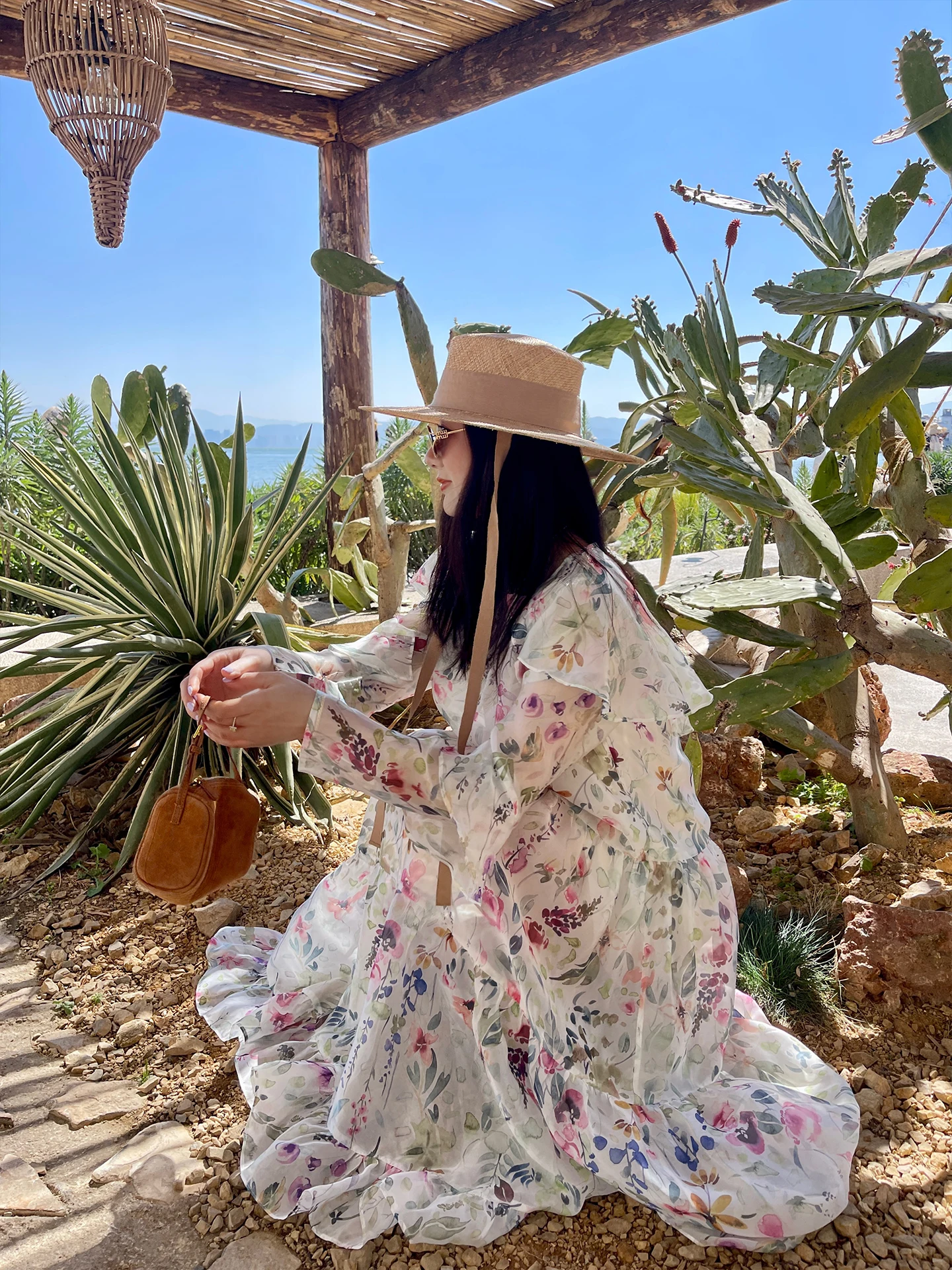 Heidy Dream Eden Garden Floral Print Chiffon Dress Early Spring Asymmetrical Loose Long Skirt Wooden Ear Women's Dress
Heidy Dream Eden Garden Floral Print Chiffon Dress Early Spring Asymmetrical Loose Long Skirt Wooden Ear Women's Dress