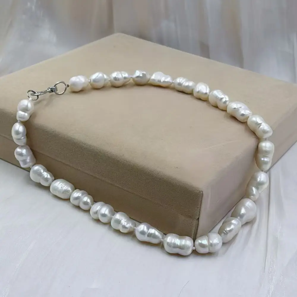 Punk Fashion Women Jewelry Gifts Genuine Natural Freshwater White Peanut Pearl Chokers Necklace 17-20inch
Punk Fashion Women Jewelry Gifts Genuine Natural Freshwater White Peanut Pearl Chokers Necklace 17-20inch