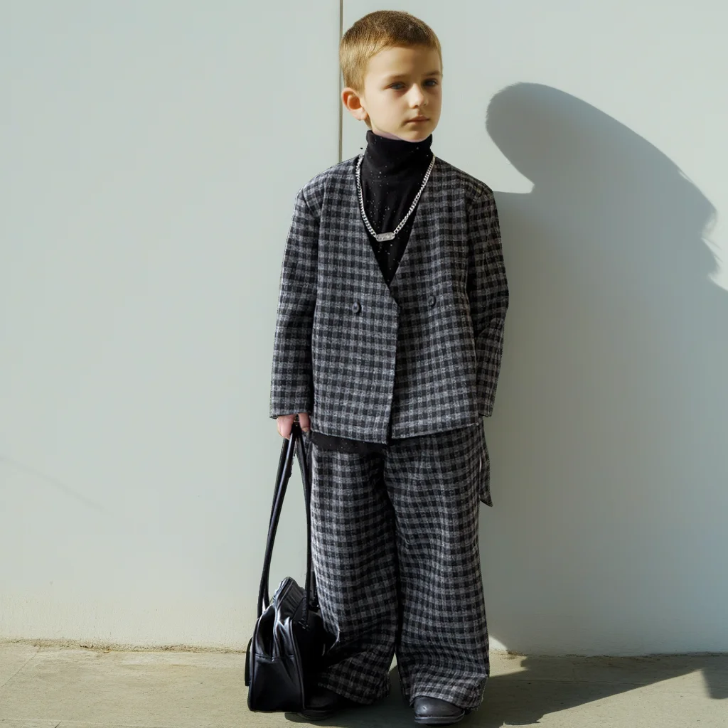 Teen Boys Plaid Blazer Set Elegant Gray Birthday Party Formal Wear for Kids Fashion Show Performance Outfit 2-13 Y Children Suit
Teen Boys Plaid Blazer Set Elegant Gray Birthday Party Formal Wear for Kids Fashion Show Performance Outfit 2-13 Y Children Suit