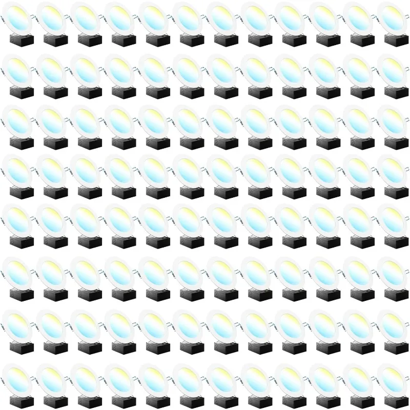 Sunco 96 Pack 6 Inch Ultra Thin LED Recessed Ceiling Lights Slim, Selectable CCT 2700K, 3000K, 4000K, 5000K, 6000K, Dimmable
Sunco 96 Pack 6 Inch Ultra Thin LED Recessed Ceiling Lights Slim, Selectable CCT 2700K, 3000K, 4000K, 5000K, 6000K, Dimmable