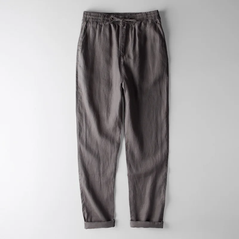 Men's Pure Linen Pants Casual Summer Sold Color Beach Loose Trousers Straight Bobbin Lightweight Drawstring Elastic Waist Pants
Men's Pure Linen Pants Casual Summer Sold Color Beach Loose Trousers Straight Bobbin Lightweight Drawstring Elastic Waist Pants