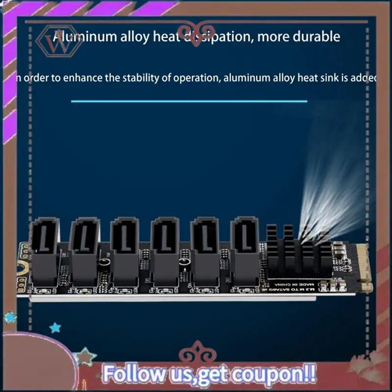 Latest 3X M.2 MKEY PCI-E Riser Card M.2 NVME To SATA3.0 PCIE To SATA 6Gpbsx6-Port Expansion Card ASM1166 Support PM Function
Latest 3X M.2 MKEY PCI-E Riser Card M.2 NVME To SATA3.0 PCIE To SATA 6Gpbsx6-Port Expansion Card ASM1166 Support PM Function