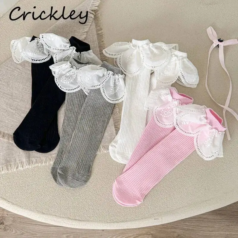 Lace Ruffles Girls Stockings Flowers Solid Knitted Children Socks Spring Autumn Comfortable Kids Princess Stockings
Lace Ruffles Girls Stockings Flowers Solid Knitted Children Socks Spring Autumn Comfortable Kids Princess Stockings