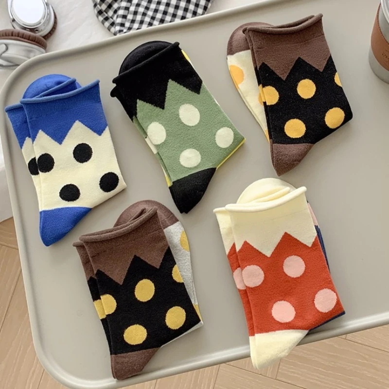 1 Pair Cartoon Polka Dots Women's Long Socks Fashion High Sock High Quality Hosiery 2026 Cotton Mid-Calf School Socks for Girls
1 Pair Cartoon Polka Dots Women's Long Socks Fashion High Sock High Quality Hosiery 2026 Cotton Mid-Calf School Socks for Girls