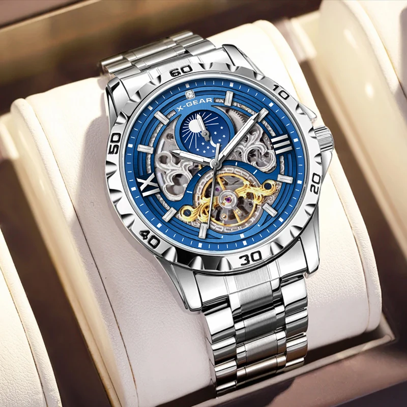 XGearМужские механические часы многофункциональные автоматические мужские часы из нержавеющей стали с сапфировым стеклом механический ремешок
XGearМужские механические часы многофункциональные автоматические мужские часы из нержавеющей стали с сапфировым стеклом механический ремешок