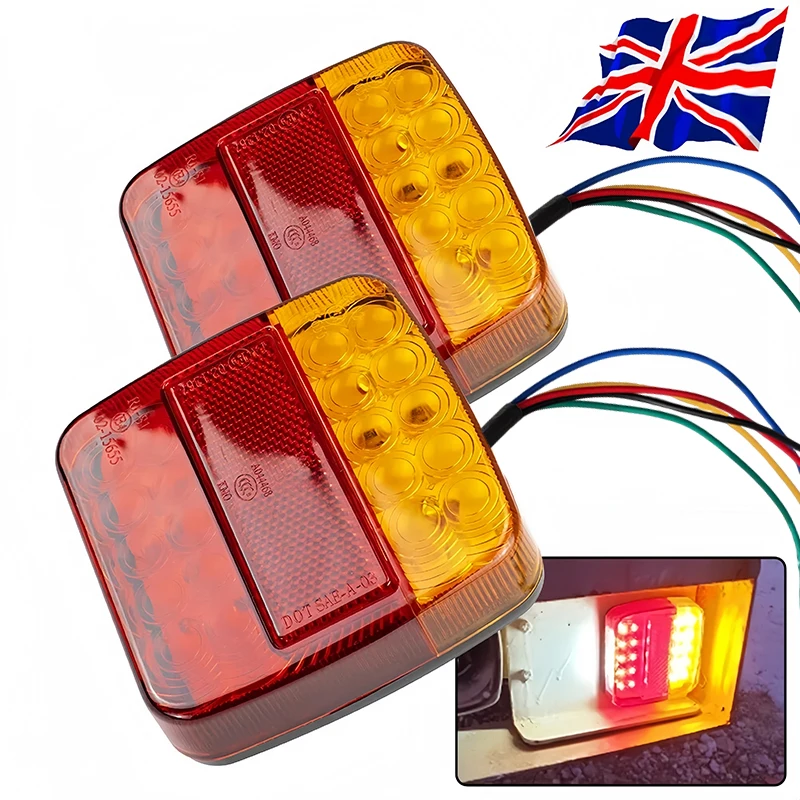 1Pair Caravan LED Tail Lamp 12v 26 Led Rear Tail Lights 5 Function Waterproof For Trailer Truck Lorry UK Car Lights Accessories
1Pair Caravan LED Tail Lamp 12v 26 Led Rear Tail Lights 5 Function Waterproof For Trailer Truck Lorry UK Car Lights Accessories