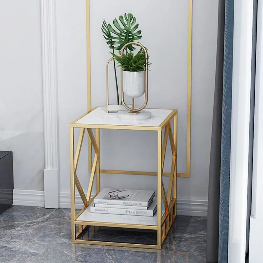 Side Table End Telephone Table w/ 2-Tier Marble Shelf Office Hallway Living Room
Side Table End Telephone Table w/ 2-Tier Marble Shelf Office Hallway Living Room
