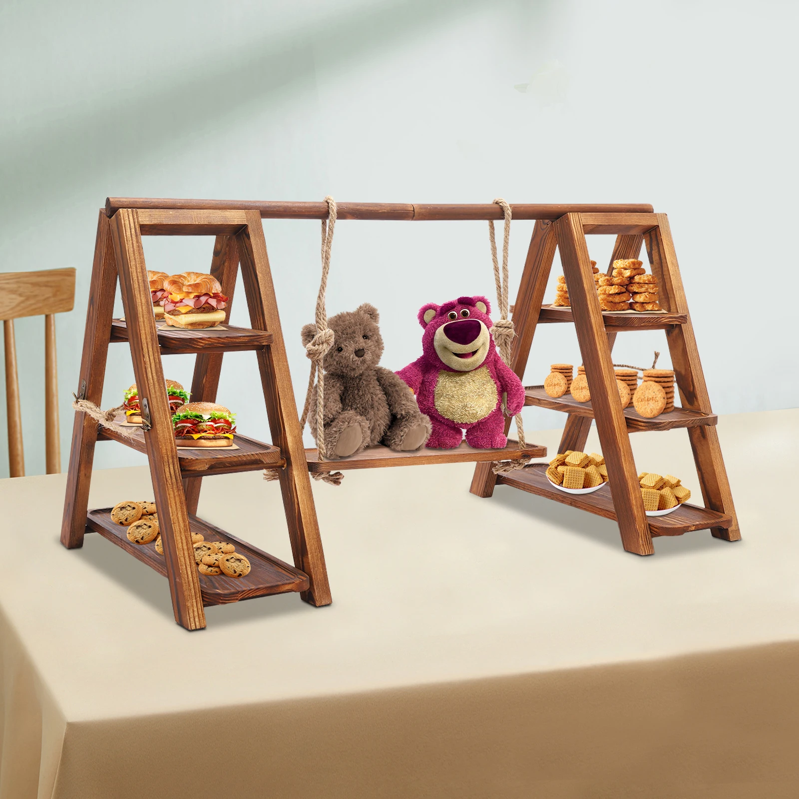 3-Tier Solid Wood Dessert Stand 6KG Load Capacity Detachable Wooden Cupcake Display Rack for Wedding Birthday Party
3-Tier Solid Wood Dessert Stand 6KG Load Capacity Detachable Wooden Cupcake Display Rack for Wedding Birthday Party