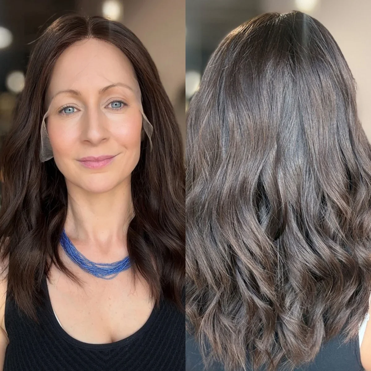 16 Inches Ombre Dark Brown Highlights Synthetic Wigs Shoulder Loose Wave 13*4 HD Transparent Lace Wigs Original Factory Hair
16 Inches Ombre Dark Brown Highlights Synthetic Wigs Shoulder Loose Wave 13*4 HD Transparent Lace Wigs Original Factory Hair