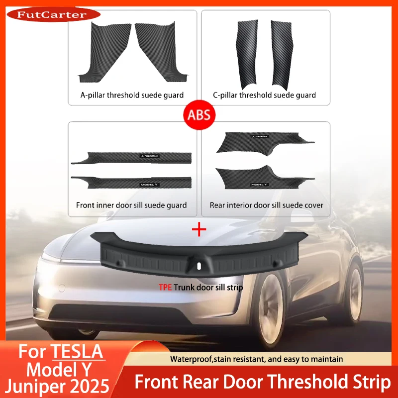For Tesla New Model Y Juniper 2025 ABS Front Rear Door Sill Protector Threshold Strip Anti-kick Guard Panel Waterproof Pad
For Tesla New Model Y Juniper 2025 ABS Front Rear Door Sill Protector Threshold Strip Anti-kick Guard Panel Waterproof Pad