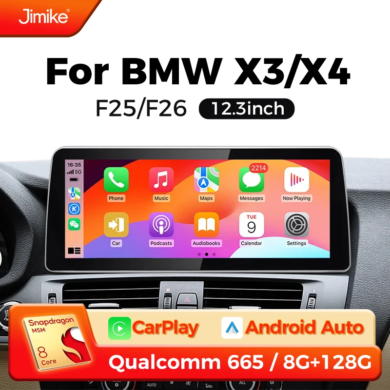 12,3-дюймовый автомобильный радиоприемник, беспроводной Carplay Android Auto, мультимедиа для BMW X3 F25 X4 F26 Android 14, видеоплеер, GPS-навигация
12,3-дюймовый автомобильный радиоприемник, беспроводной Carplay Android Auto, мультимедиа для BMW X3 F25 X4 F26 Android 14, видеоплеер, GPS-навигация