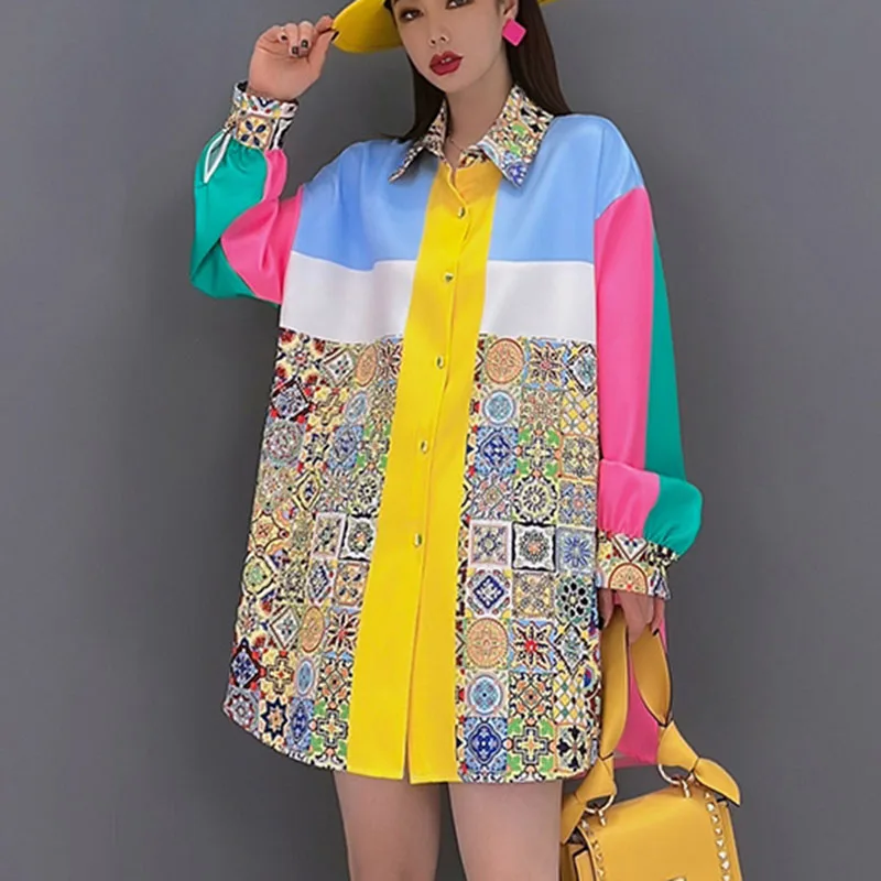 SuperAen 2022 Spring New Fashion Turn Down Collar Shirt Casual Printing Color Matching Plaid Jacket Women Tops
SuperAen 2022 Spring New Fashion Turn Down Collar Shirt Casual Printing Color Matching Plaid Jacket Women Tops