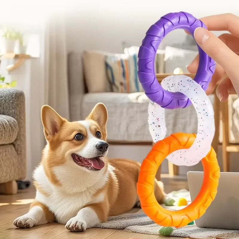 Interactive Movement High Quality Rubber Triple Rings Dog Chew Toys for Aggressive Chewers for Pets
Interactive Movement High Quality Rubber Triple Rings Dog Chew Toys for Aggressive Chewers for Pets