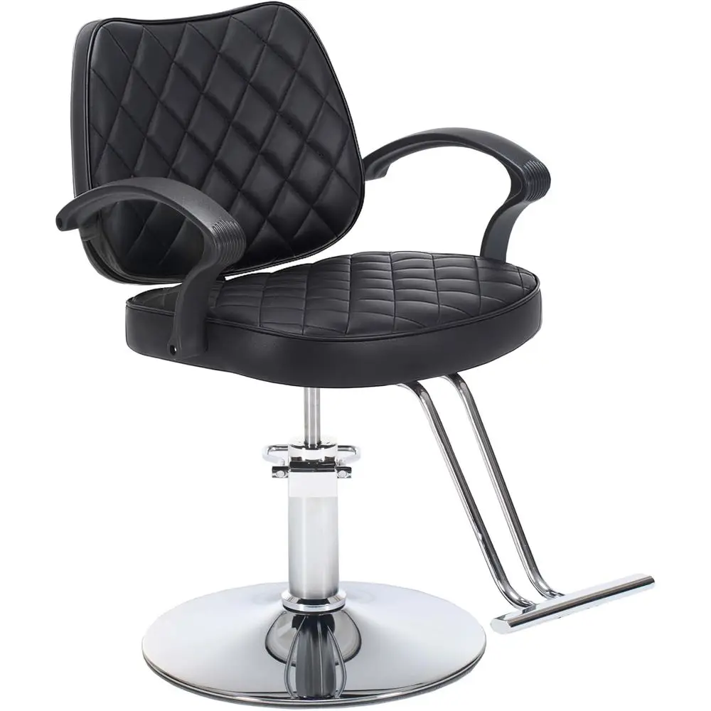 Adjustable PU Leather Hydraulic Barber Chair with Metal Footrest, Anti-Slip Base, Ideal for Professional Salons (Black Quilted)
Adjustable PU Leather Hydraulic Barber Chair with Metal Footrest, Anti-Slip Base, Ideal for Professional Salons (Black Quilted)