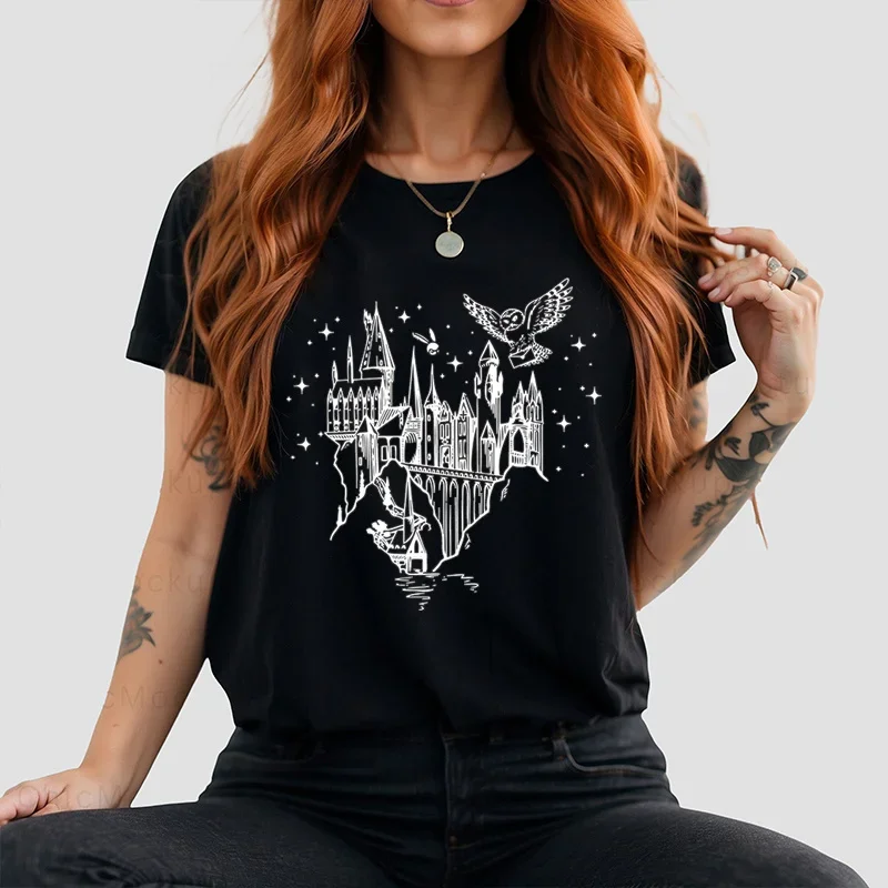 HP Castle Wizard H0gwarts Magical T Shirt Fashion Casual T-Shirts Hip Hop Fashion Streetwear Women Summer Tops
HP Castle Wizard H0gwarts Magical T Shirt Fashion Casual T-Shirts Hip Hop Fashion Streetwear Women Summer Tops
