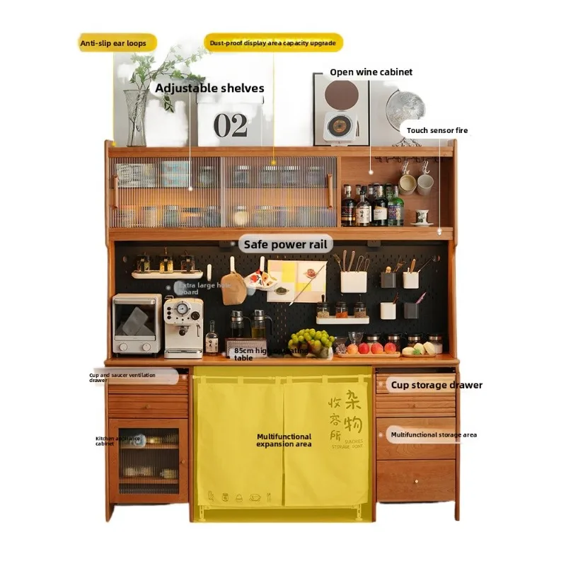 Solid wood dining side cabinet, integrated cherry wood against the wall, locker, living room wine cabinet
Solid wood dining side cabinet, integrated cherry wood against the wall, locker, living room wine cabinet