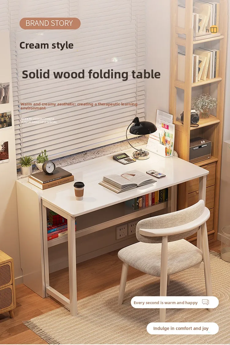 Portable Folding Desk Rectangular Study Table for Girls Bedroom Home Office Solid Wood Writing Desk
Portable Folding Desk Rectangular Study Table for Girls Bedroom Home Office Solid Wood Writing Desk