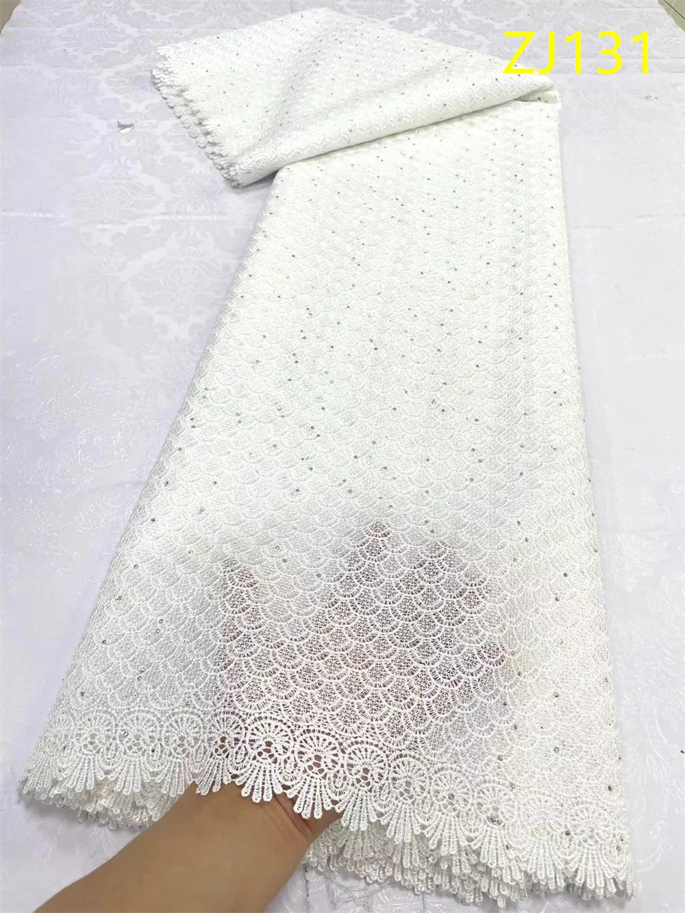 2026 African Nigerian High-Quality Tulle Lace Fabric Cotton Embroidery Guipure 5 Yards for Prom Dresses Sewing Damask ZJ131
2026 African Nigerian High-Quality Tulle Lace Fabric Cotton Embroidery Guipure 5 Yards for Prom Dresses Sewing Damask ZJ131