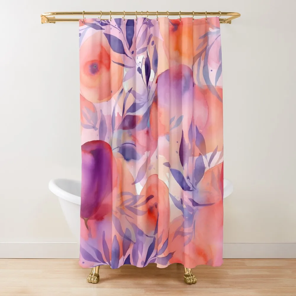 Peach & Purple Peaches Watercolor Pattern Shower Curtain Shower For Bathroom Set Modern Bathroom Accessories For Shower Curtain
Peach & Purple Peaches Watercolor Pattern Shower Curtain Shower For Bathroom Set Modern Bathroom Accessories For Shower Curtain
