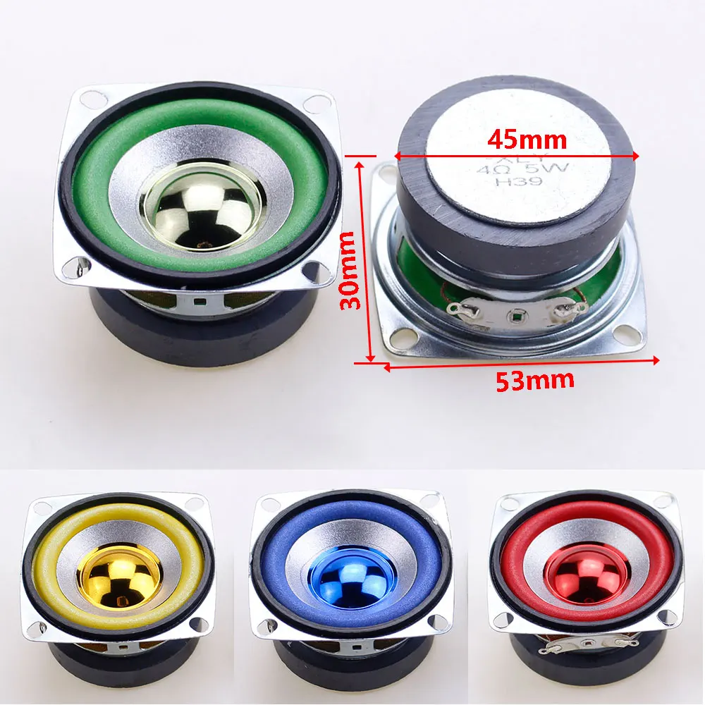 1Pc 3Ohm 5W 53mm Bluetooth Audio Radio Speaker 45mm External Magnetic Speaker Foam Yellow Blue Red Green Edge Bright Cap
1Pc 3Ohm 5W 53mm Bluetooth Audio Radio Speaker 45mm External Magnetic Speaker Foam Yellow Blue Red Green Edge Bright Cap