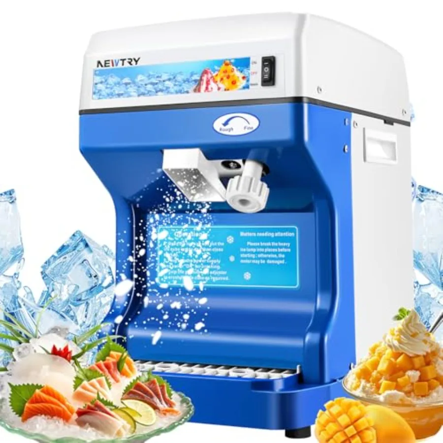 Commercial Ice Shaver Machine Electric Ice Cube Crusher Snow Cone Maker with Aluminum Alloy Blade Thickness Adjustable 260lb h
Commercial Ice Shaver Machine Electric Ice Cube Crusher Snow Cone Maker with Aluminum Alloy Blade Thickness Adjustable 260lb h
