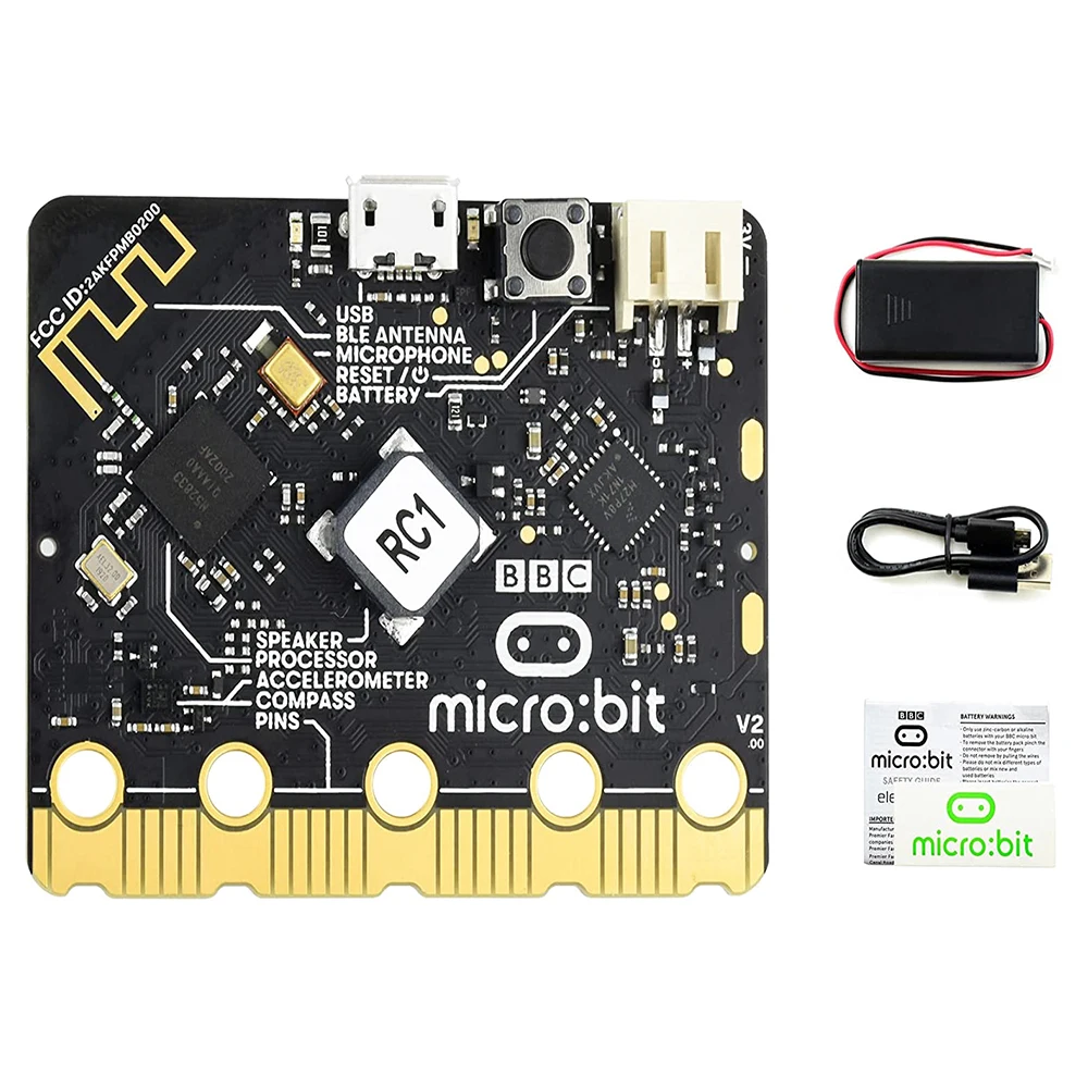 BBC Micro:Bit V2 Go Kit карманный компьютер с обновленным процессором, Built-in динамиком и микрофоном
BBC Micro:Bit V2 Go Kit карманный компьютер с обновленным процессором, Built-in динамиком и микрофоном