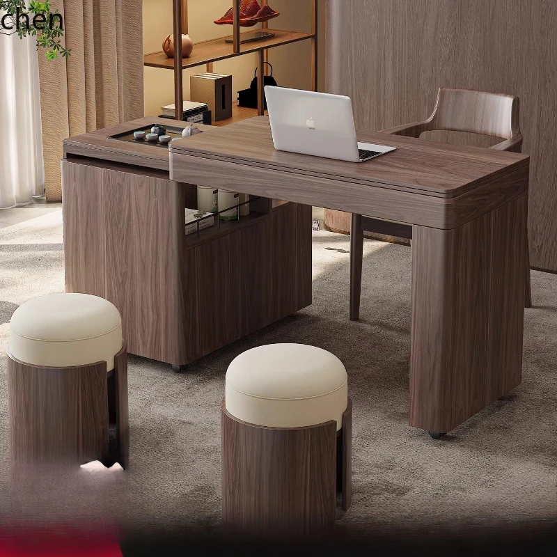 HTT new Chinese-style solid wood tea table can be rotated and retractable folding balcony small tea cart modern simple mobile
HTT new Chinese-style solid wood tea table can be rotated and retractable folding balcony small tea cart modern simple mobile