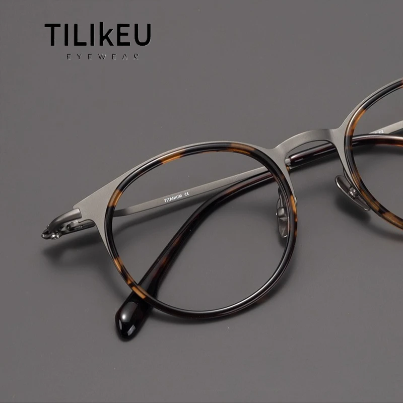 155mm Large Face Eyeglasses Frame Men Ultra-Light Pure Titanium Glasses Frame Retro Luxury Designer Large Round Frame Eyewear
155mm Large Face Eyeglasses Frame Men Ultra-Light Pure Titanium Glasses Frame Retro Luxury Designer Large Round Frame Eyewear