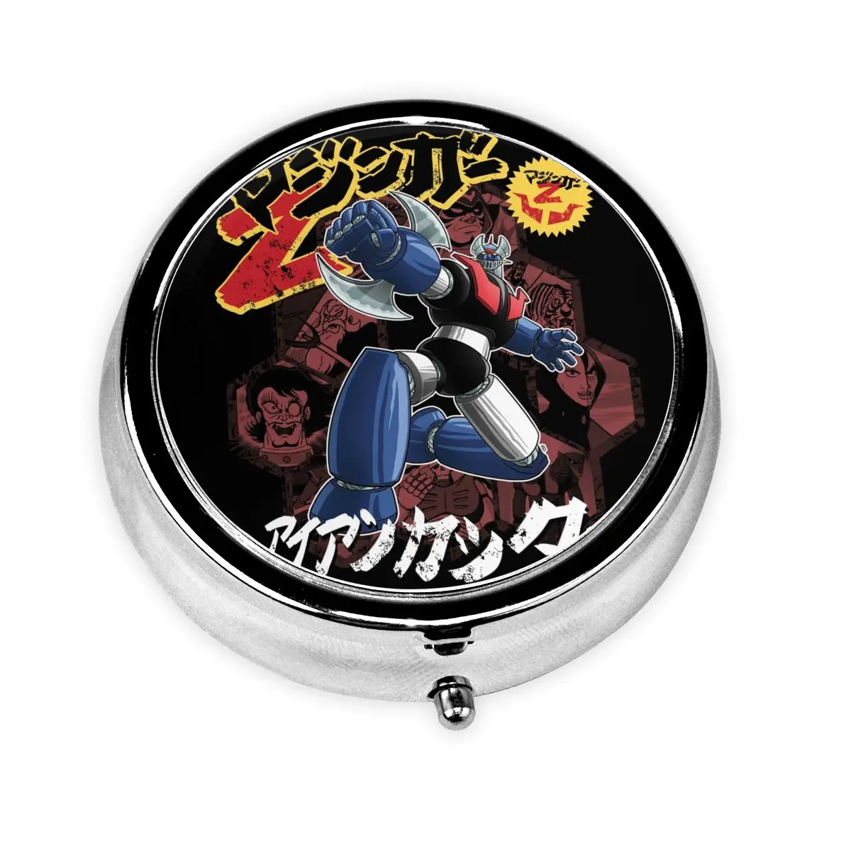 Mazinger Z Mecha Robot Metal Pill Box Compact Cartoon 80s Manga 3-Compartment Pill Organizer Container Storage Box for Travel
Mazinger Z Mecha Robot Metal Pill Box Compact Cartoon 80s Manga 3-Compartment Pill Organizer Container Storage Box for Travel