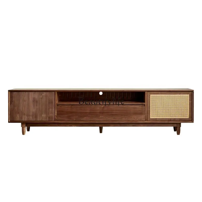 North American black walnut TV cabinet coffee table combination retro style solid wood floor TV cabinet
North American black walnut TV cabinet coffee table combination retro style solid wood floor TV cabinet