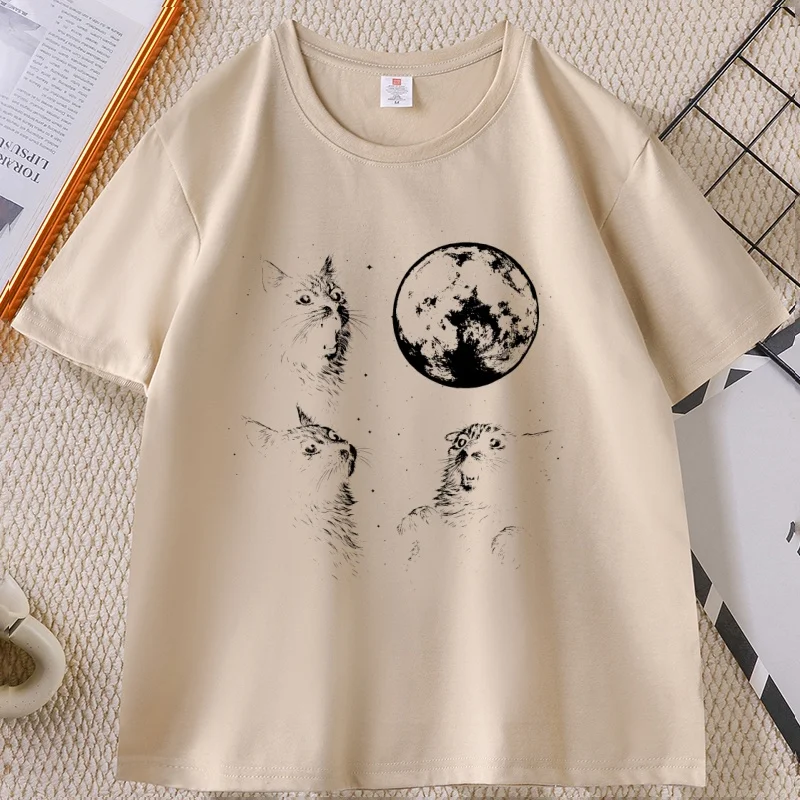 Funny Cat Moon Graphic T Shirts Men Women Casual Cotton Short Sleeve Round Neck Tshirt Pullover Male Clothes Streetwear
Funny Cat Moon Graphic T Shirts Men Women Casual Cotton Short Sleeve Round Neck Tshirt Pullover Male Clothes Streetwear