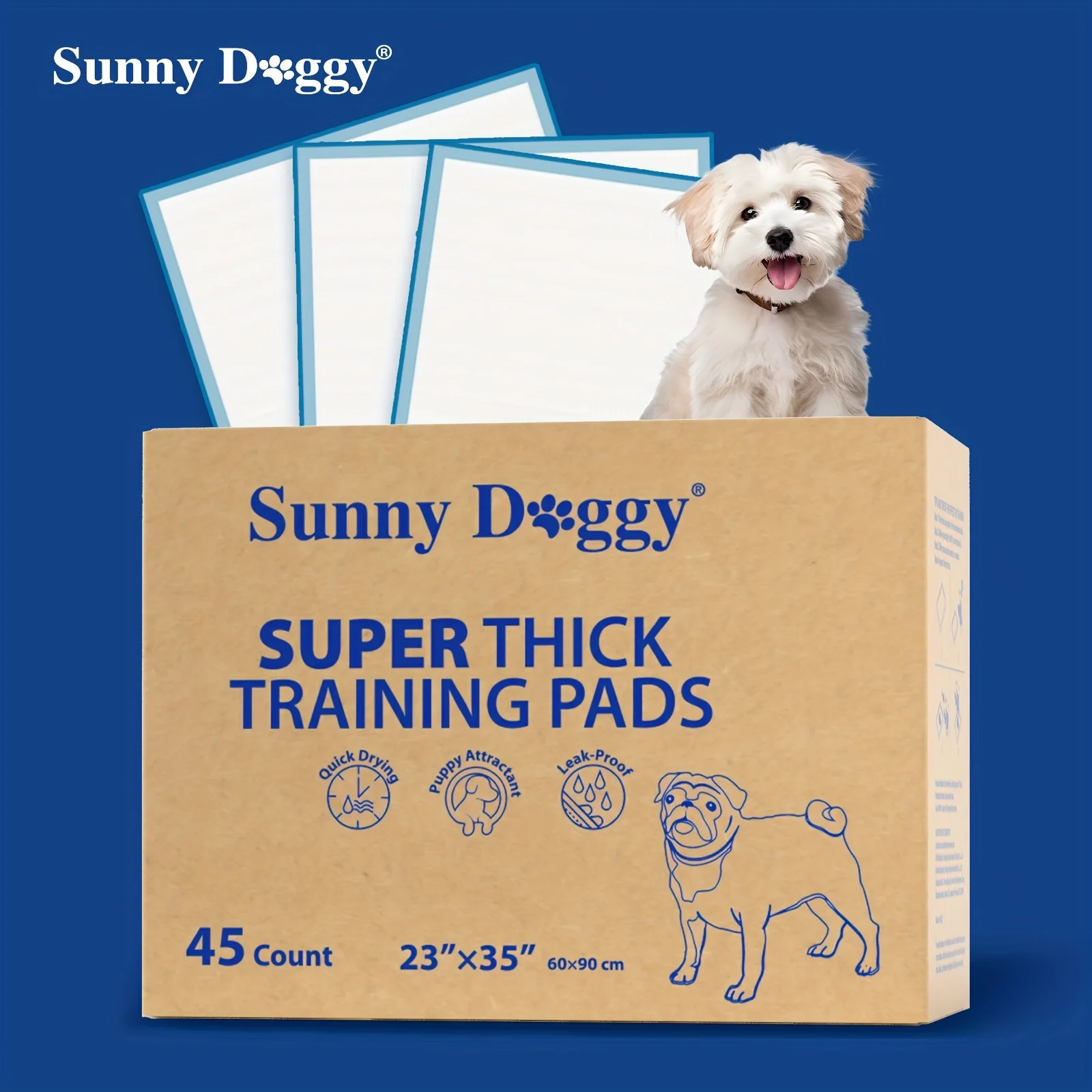 Sunny Doggy 160/70/45pcs Extra Thick Pee Pads for Dogs, Thickened 50% Up Puppy Pads Pet Training Pads Disposable Upgraded Odor Control, Potty Pads Absorbent And Leak-Proof Dog Housebreaking & Puppy Supplies
Sunny Doggy 160/70/45pcs Extra Thick Pee Pads for Dogs, Thickened 50% Up Puppy Pads Pet Training Pads Disposable Upgraded Odor Control, Potty Pads Absorbent And Leak-Proof Dog Housebreaking & Puppy Supplies