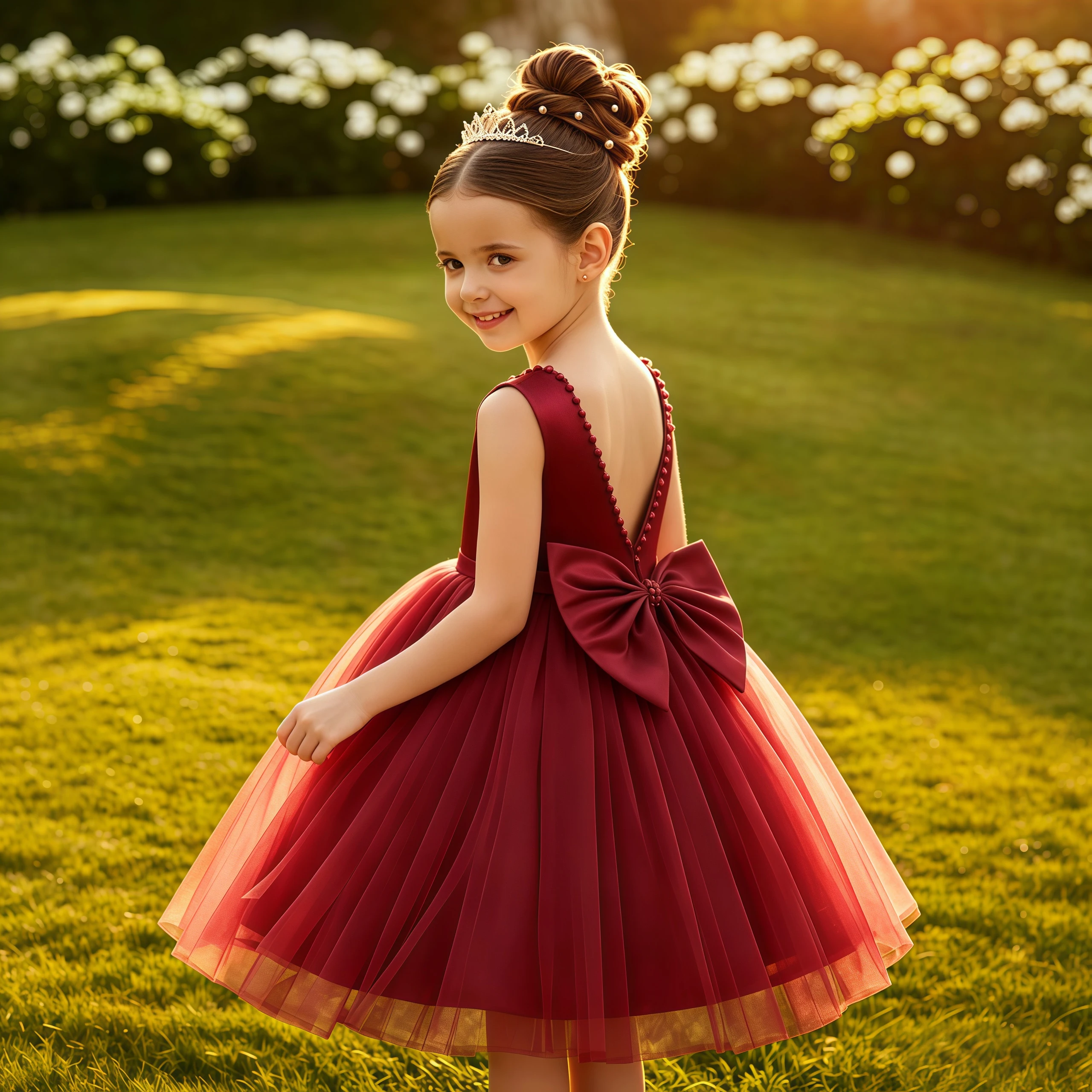 Flower Girls Elegant Backless Bow Pearls Mesh Sleeveless Dress For Kids Birthday Party Wedding Graduation Christmas Evening Gown
Flower Girls Elegant Backless Bow Pearls Mesh Sleeveless Dress For Kids Birthday Party Wedding Graduation Christmas Evening Gown