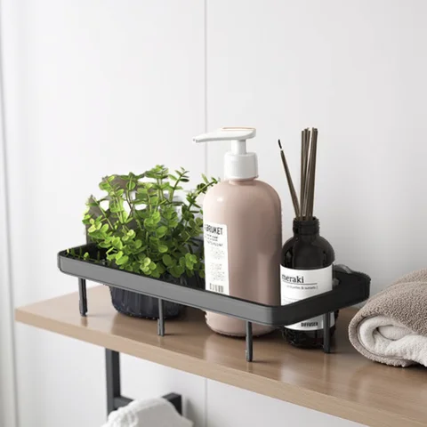 Estante de almacenamiento para el baño, estante de ducha de almacenamiento antioxidante de acero inoxidable, estante de almacenamiento con ventosa, electrodomésticos de almacenamiento