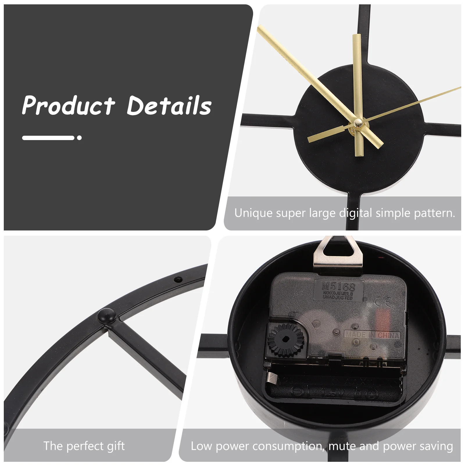 1Pcs Wall Clock Black Iron Art Simple Round Silent Decorative Hanging Clock for Living Room Bedroom Office Home Decoration
1Pcs Wall Clock Black Iron Art Simple Round Silent Decorative Hanging Clock for Living Room Bedroom Office Home Decoration