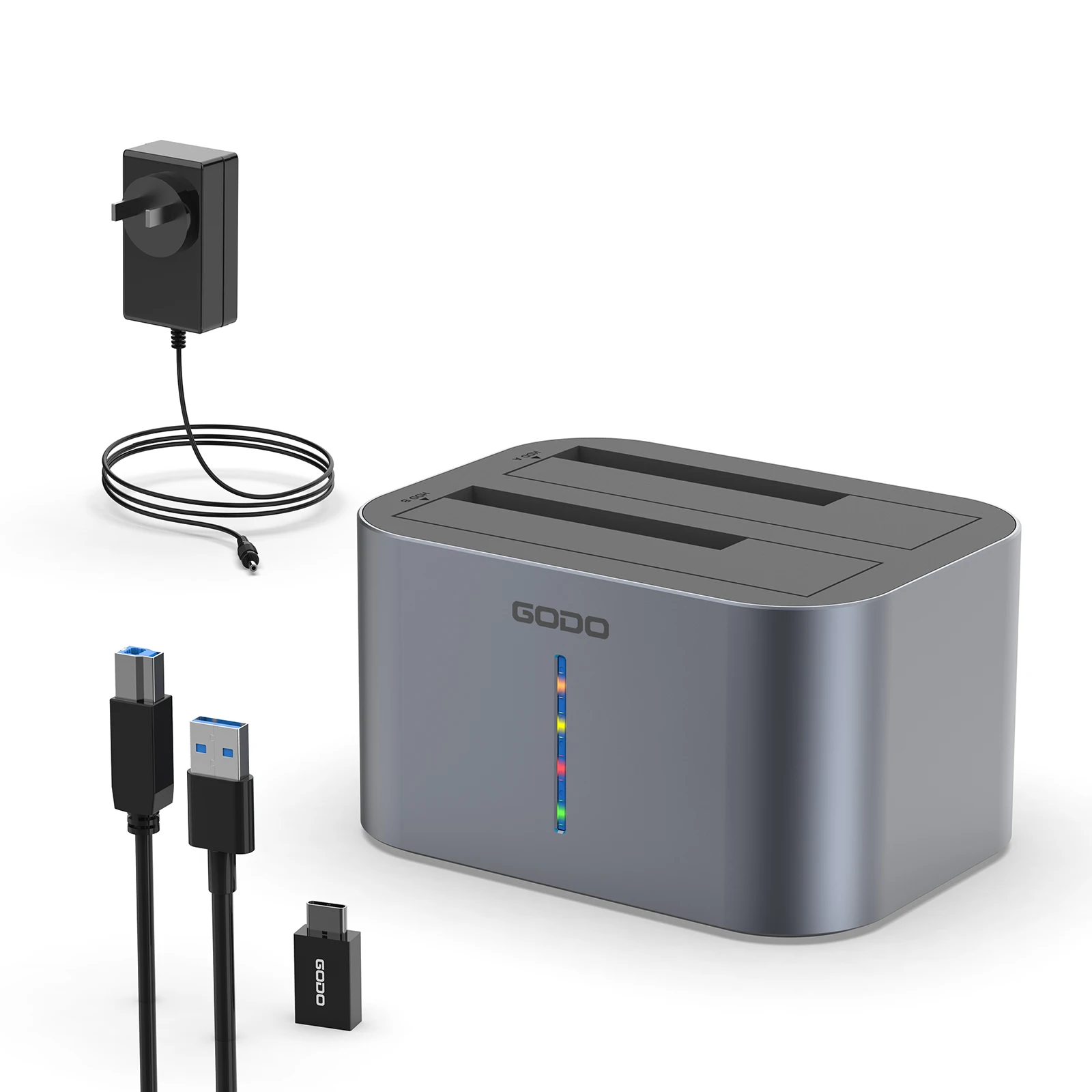 GODO USB 3.0 Hard Drive Dock Aluminum External Hard Drive Docking Station for 2.5 3.5 inch SATA HDD Case Offline Copying
GODO USB 3.0 Hard Drive Dock Aluminum External Hard Drive Docking Station for 2.5 3.5 inch SATA HDD Case Offline Copying
