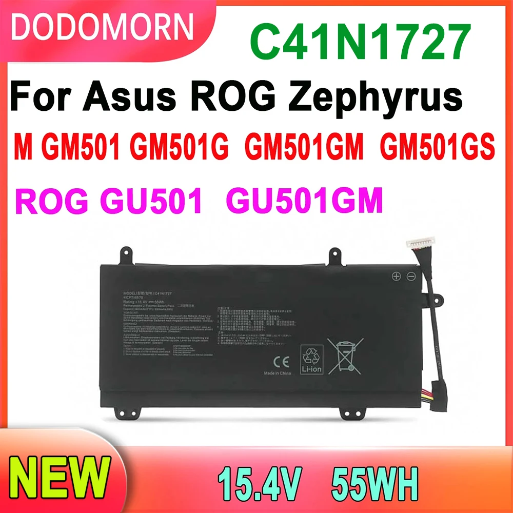 DODOMORN C41N1727 Аккумулятор для ноутбука ASUS ROG Zephyrus GM501 GM501G GM501GM GM501GS GU501 GU501GM Series 15,4 V 55WH высокое качество
DODOMORN C41N1727 Аккумулятор для ноутбука ASUS ROG Zephyrus GM501 GM501G GM501GM GM501GS GU501 GU501GM Series 15,4 V 55WH высокое качество