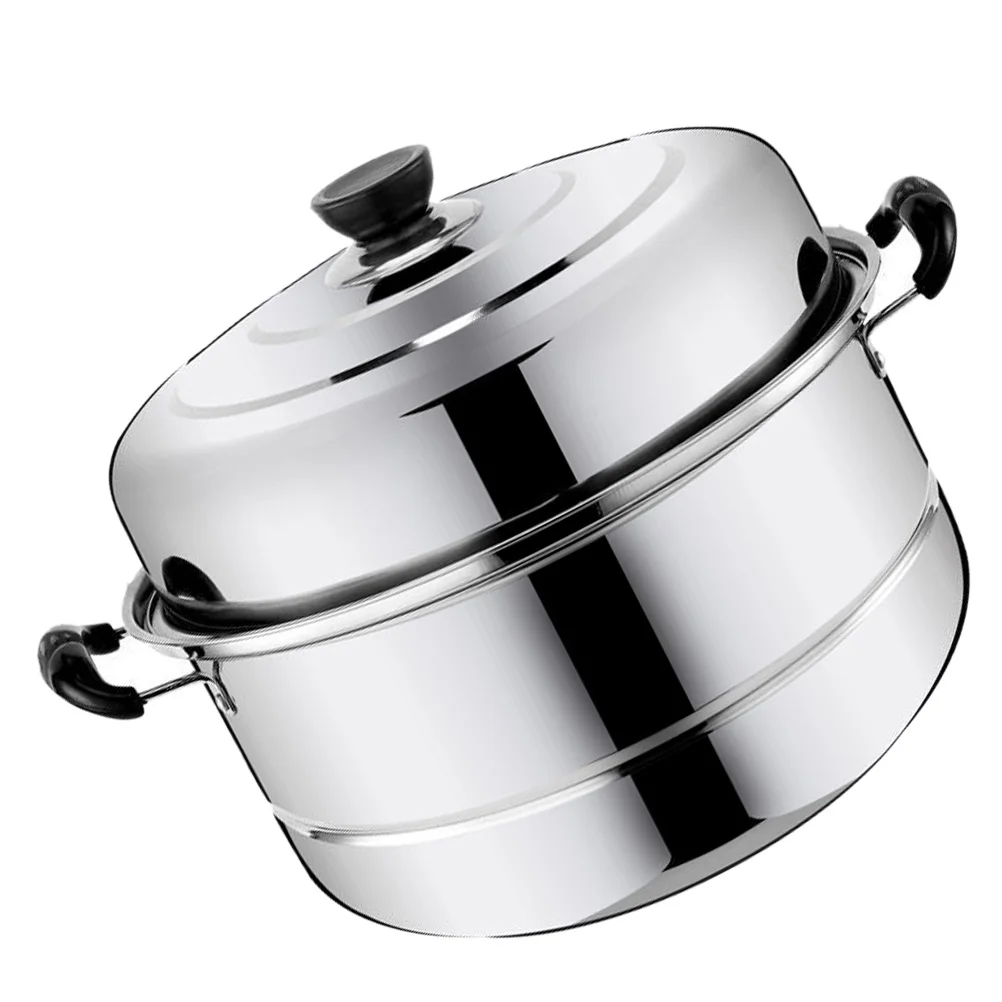 Stainless Steel Steamer Metal Pot Soup Kitchen Cookware for Cooking Dumplings Kettle
Stainless Steel Steamer Metal Pot Soup Kitchen Cookware for Cooking Dumplings Kettle