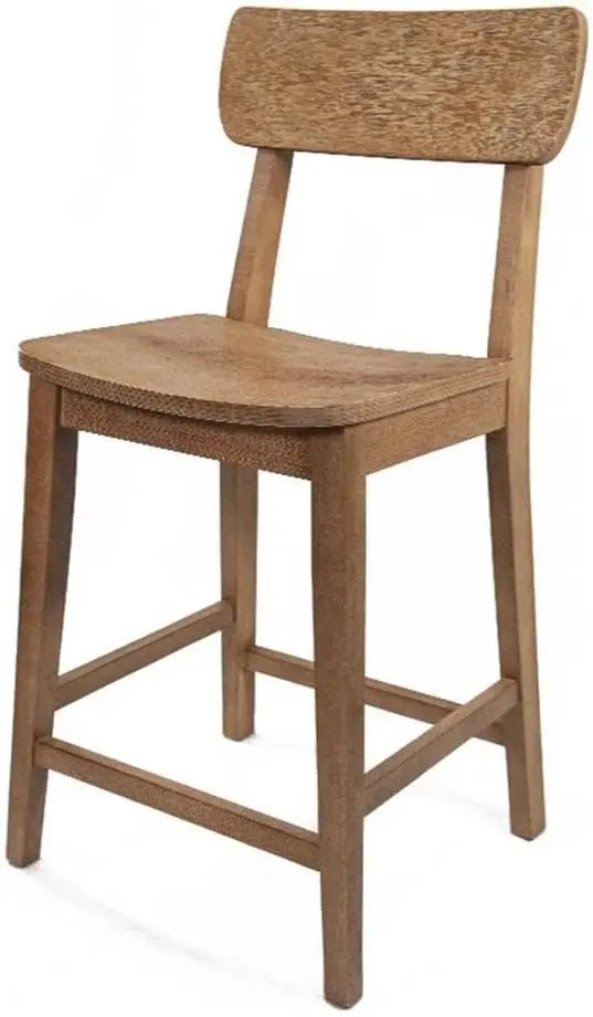 Counter Height Bar Stool with Solid Rubberwood Frame and Footrest, Barnwood Wire-Brush Finish
Counter Height Bar Stool with Solid Rubberwood Frame and Footrest, Barnwood Wire-Brush Finish