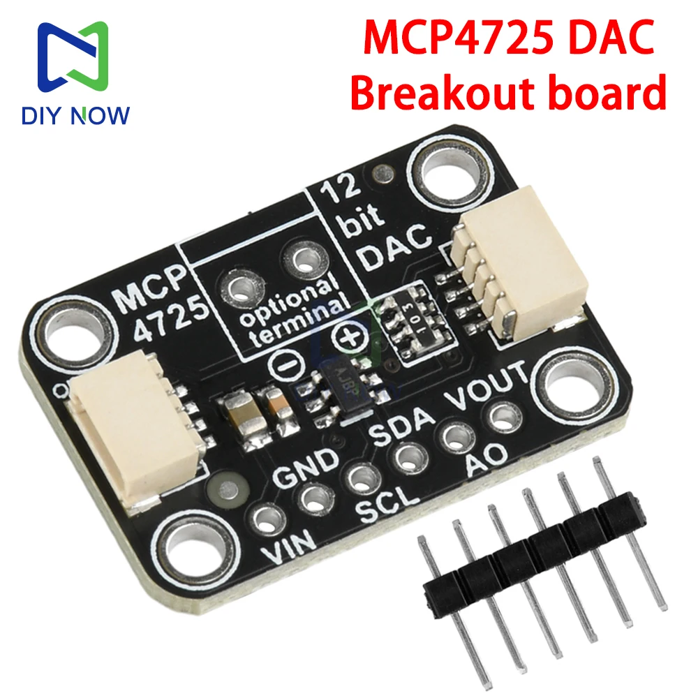 MCP4725 DAC Breakout Board 12-bit I2C DAC Digital to Analog Converter Module Compatible with STEMMA QT Qwiic 2.7-5.5V
MCP4725 DAC Breakout Board 12-bit I2C DAC Digital to Analog Converter Module Compatible with STEMMA QT Qwiic 2.7-5.5V