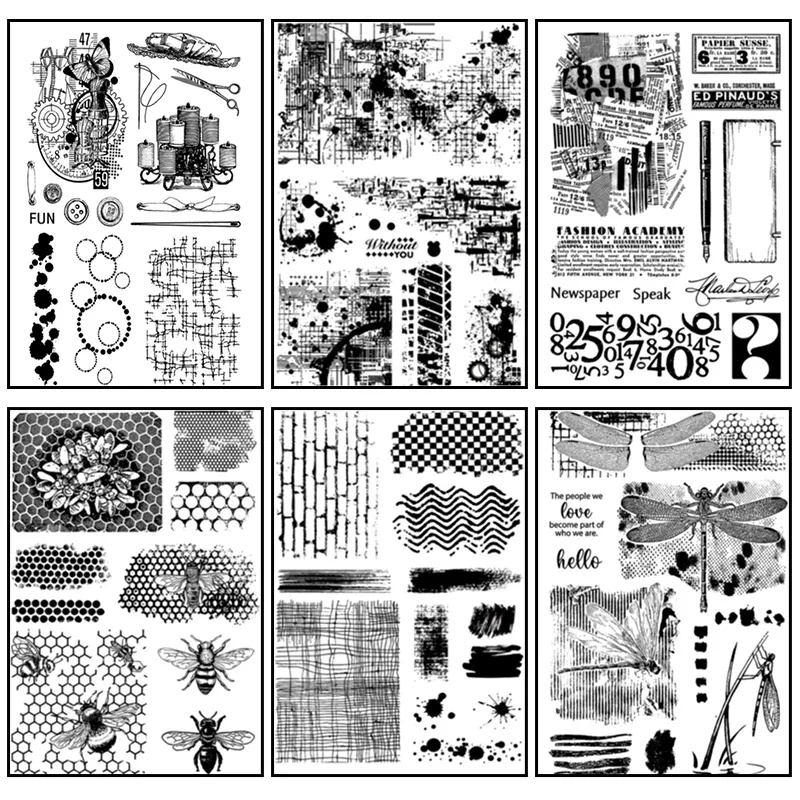 Background Theme Silicone Clear Stamps Watercolor Honeycomb Texture Transparent Rubber Seal Stamp for Decor Scrapbooking Journal
Background Theme Silicone Clear Stamps Watercolor Honeycomb Texture Transparent Rubber Seal Stamp for Decor Scrapbooking Journal