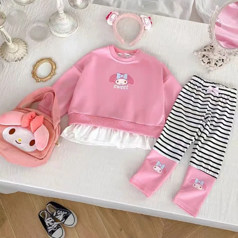 Kawaii Kuromi My Melody Hello Kitty Sanrio Student Cute Cartoon Comfortable Hoodie Children Warm Sportswear Trousers for Kids
Kawaii Kuromi My Melody Hello Kitty Sanrio Student Cute Cartoon Comfortable Hoodie Children Warm Sportswear Trousers for Kids