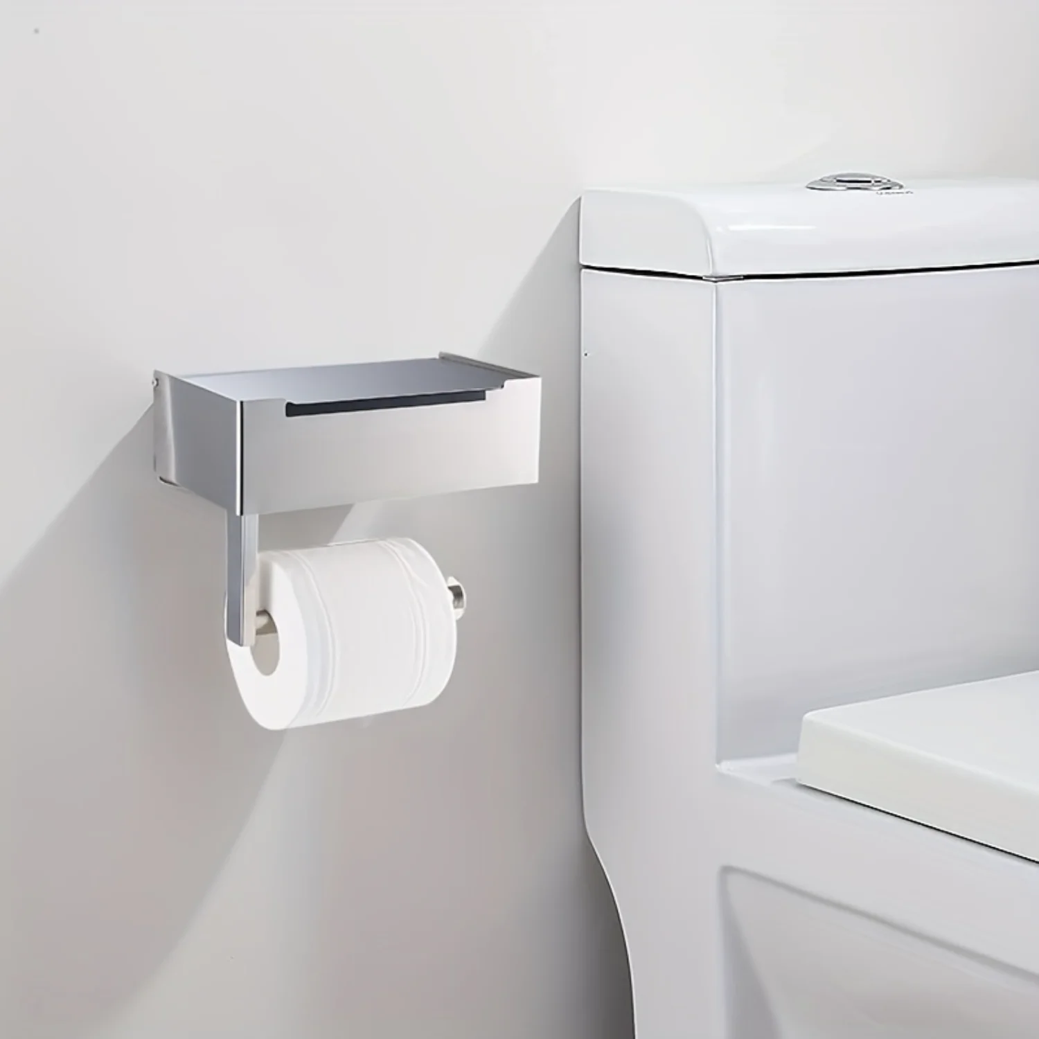 1pc Toilet Paper Holder With Wipes Dispenser, Stainless Steel Tissue Rack, Wall Mounted Dispenser Container, Bathroom Ha
1pc Toilet Paper Holder With Wipes Dispenser, Stainless Steel Tissue Rack, Wall Mounted Dispenser Container, Bathroom Ha