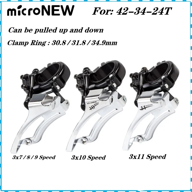 Microshift MTB Front Derailleur 8-11S 34.9/31.8/30.8mm Alum+Steel Dual Pull Silver/Black
Microshift MTB Front Derailleur 8-11S 34.9/31.8/30.8mm Alum+Steel Dual Pull Silver/Black