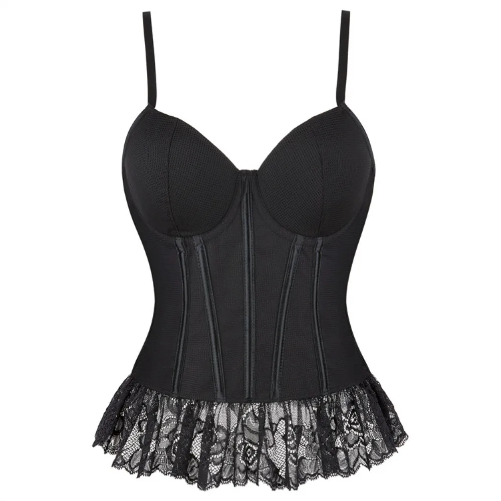 New Style Sexy Figure Flattering Cup Supporting Shaping Top with Double Straps Mesh and Lace Trim Corset Shaper Burlesque Faja
New Style Sexy Figure Flattering Cup Supporting Shaping Top with Double Straps Mesh and Lace Trim Corset Shaper Burlesque Faja
