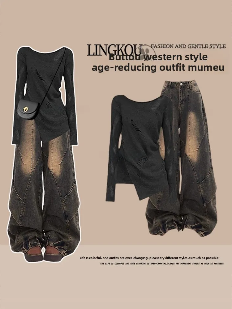 Женский комплект Fall Wasteland: джинсовые шорты с высокой талией и топ с дизайном «дырки», комплект из двух предметов, омолаживающий эффект
Женский комплект Fall Wasteland: джинсовые шорты с высокой талией и топ с дизайном «дырки», комплект из двух предметов, омолаживающий эффект