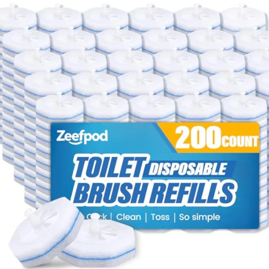 200 Count Disposable Toilet Brush, Toilet Cleaner Wand Refills Compatible with Most Toilet Brushes- No Falling Apart, Fresh Fra
200 Count Disposable Toilet Brush, Toilet Cleaner Wand Refills Compatible with Most Toilet Brushes- No Falling Apart, Fresh Fra