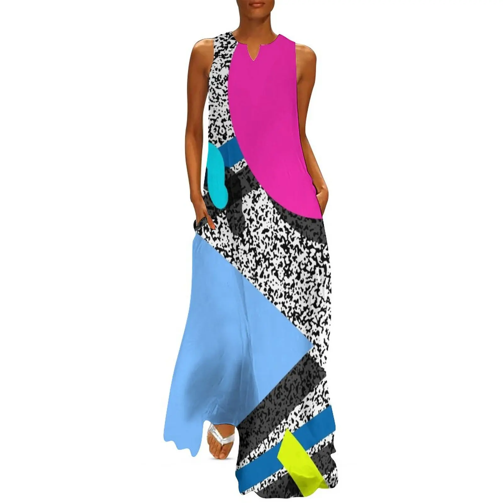 80s Geometric Design Pattern 2 Long Dress Clothing female loose women"s dress loose summer dress
80s Geometric Design Pattern 2 Long Dress Clothing female loose women"s dress loose summer dress