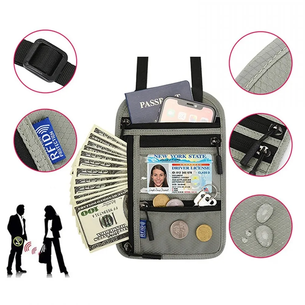 Travel Pouch Neck Wallet Family Passport Holder Organizer Case With RFID Blocking Multi-Pockets Ticket Document Protective
Travel Pouch Neck Wallet Family Passport Holder Organizer Case With RFID Blocking Multi-Pockets Ticket Document Protective