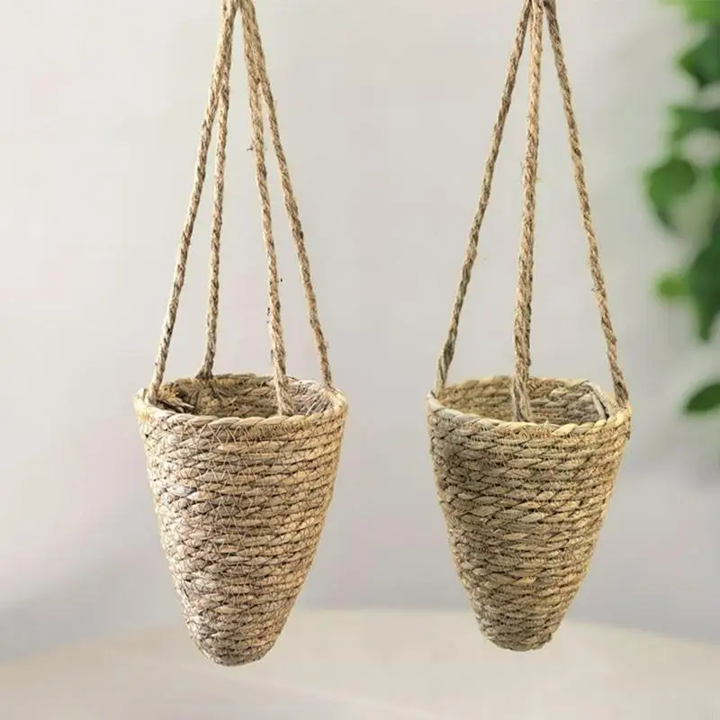 Small Handwoven Hanging Baskets Hanging Flowerpot Cattail Texture for Plant and Accessories for Living Room or Entryway C5AD
Small Handwoven Hanging Baskets Hanging Flowerpot Cattail Texture for Plant and Accessories for Living Room or Entryway C5AD